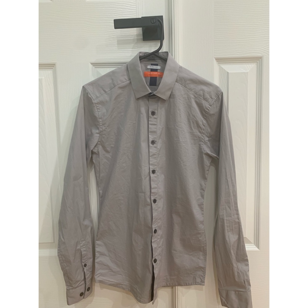 Jules Men’s Silver Dress Shirt (XS)